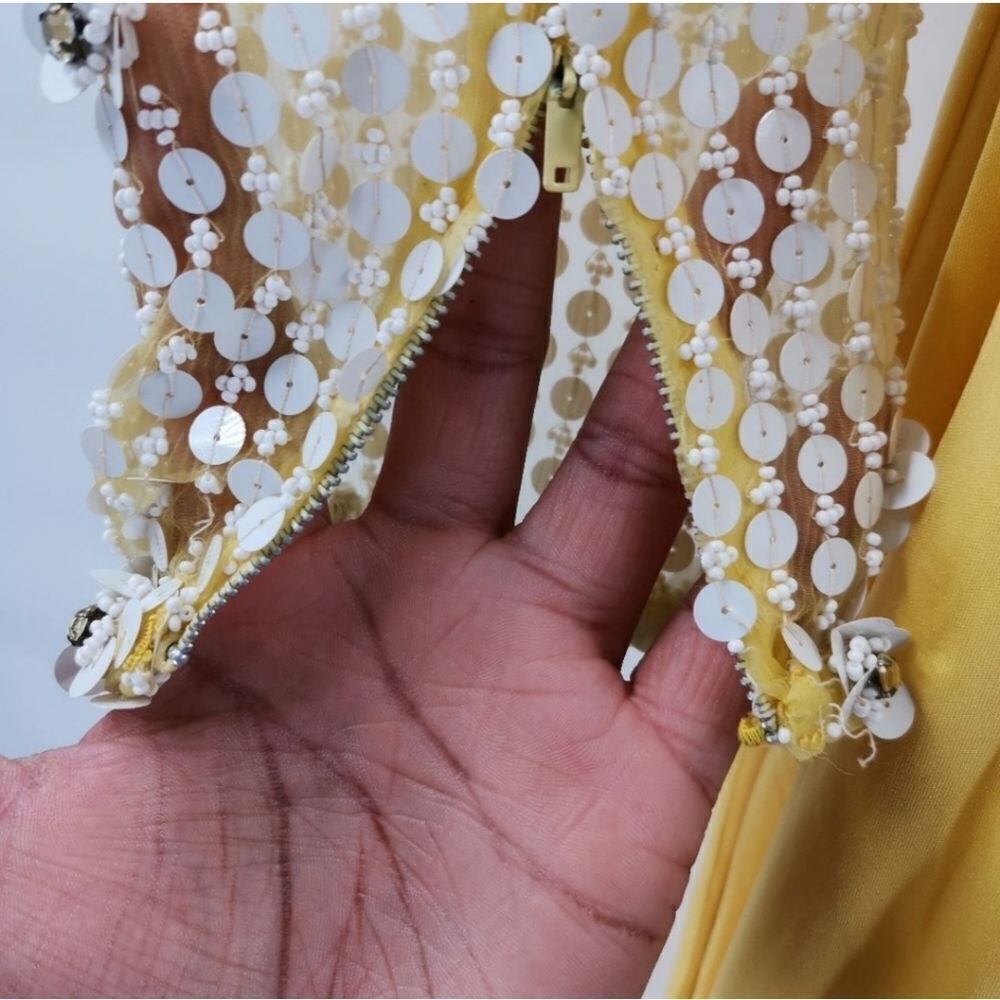 Vintage Victoria Royal LTD Yellow Silk & Organza Gown | 1950s-1960s - Picture 8 of 9